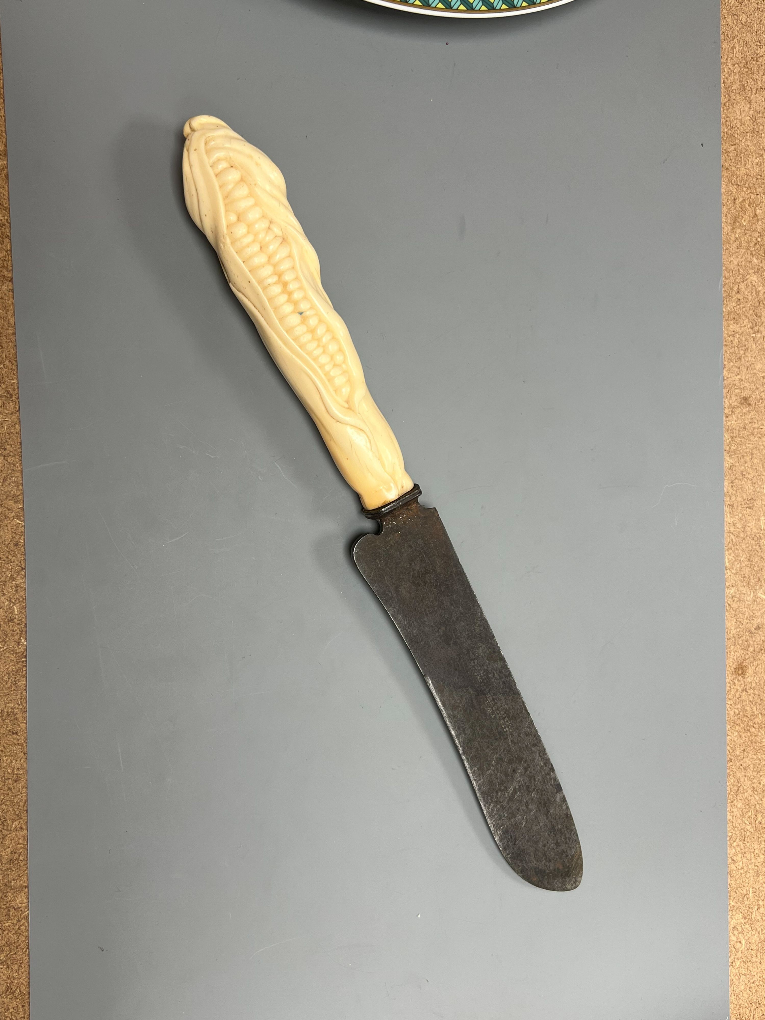 Victorian carved Ivory handled bread knife by Joseph Rodgers & sons 33.5cm